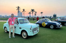 Several Indians participated in the event, with Amirali and Wendy Jetha winning the Jubilee Class in their 1956 Fiat Millicento. 